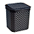 LIXEIRA COM TAMPA PARA PIA RATTAN PRETA 5L - ARQPLAST - Imagem 1
