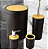 KIT REDONDO DE BANHEIRO LUXO 4 PEÇAS TAMPA EM BAMBU - FLASHGOODS - Imagem 1