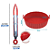 KIT FORMA REDONDA DE SILICONE 21CM PARA FRITADEIRA ELÉTRICA E PEGADOR DE AÇO INOX E SILICONE 18CM - CLINK - Imagem 4