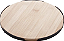 BANDEJA DECORATIVA DE BAMBU COM MOLDURA DE METAL E PÉZINHO 18CM - LYOR - Imagem 1