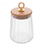 POTE DE VIDRO BOROSSILICATO COM TAMPA DE BAMBU CLASSIC 650ML - WOLFF - Imagem 1