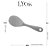 COLHER PARA ARROZ DE SILICONE CINZA 22x7cm - LYOR - Imagem 6