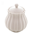 AÇUCAREIRO DE PORCELANA PÉTALA BRANCO MATT 10X8CM - WOLFF - Imagem 1