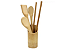 KIT DE UTENSÍLIOS EM BAMBU COM SUPORTE 5 PEÇAS - CLINK - Imagem 1
