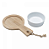 KIT COM 2 PETISQUEIRAS DE CERÂMICA COM BANDEJA DE BAMBU 16X10CM - LYOR - Imagem 3