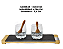KIT 3 MOLHEIRAS DE VIDRO COM COLHER DE BAMBU E BANDEJA DE ARDÓSIA 26X8CM - LYOR - Imagem 3