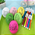 KIT 4 OVOS DE PÁSCOA 6CM PARA COLORIR KIT PÁSCOA COM CANETINHAS - MULTIART - Imagem 1
