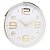 RELOGIO DE PAREDE EM PLASTICO BRANCO COM DOURADO 30,5cm x 4,3cm - LYOR - Imagem 1