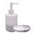 CONJUNTO  2 PECAS PARA BANHEIRO DE CERAMICA DEGRADE CINZA - LYOR - Imagem 1