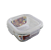 POTE HERMÉTICO DE VIDRO COM TRAVAS QUADRADO 520ML - TOP ÚTIL - Imagem 1