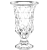 VASO DE VIDRO COM PÉ DIAMOND 24X15CM - LYOR - Imagem 1