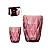 CJ 2 COPOS VIDRO DIAMOND ROXO 270ML - WELLMIX - Imagem 1