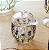 AÇUCAREIRO DE CRISTAL COM COLHER E TAMPA LAVANDA HAND PAINTING 11X8CM - LYOR - Imagem 1