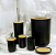 KIT PARA BANHEIRO 6 PEÇAS EM BAMBU PRETO - FLASHGOODS - Imagem 1
