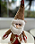 PAPAI NOEL DECORATIVO SENTADO VERMELHO E BEGE 45CM - FLORARTE - Imagem 2