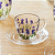 XÍCARA DE CRISTAL ECOLÓGICO DE CAFÉ COM PIRES LAVANDA HAND PAINTING 80ML - LYOR - Imagem 2