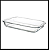 TRAVESSA ASSADEIRA RETANGULAR DE VIDRO 26X13X4CM 1L - FLASHGOODS - Imagem 1