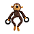 BRINQUEDO INTERATIVO DE PELÚCIA MACACO COM MORDEDOR DACRON 26X33CM - C3B - Imagem 2