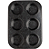 FORMA DE AÇO CARBONO ANTIADERENTE PARA CUPCAKE COM 6 CAVIDADES GRANILITE PRETO 26X18CM - LYOR - Imagem 3