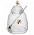 AÇUCAREIRO DE VIDRO BOROSSILICATO COM COLHER E TAMPA LOVELY BEE 500ML - LYOR - Imagem 3