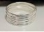 06 Pulseiras Bracelete de Prata 950k - Modelo 4mm de Largura - Imagem 3