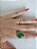 Anel Feminino de Prata 950k Pedra Natural Jade Verde 13x18mm - Imagem 2