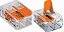 CONECTOR EMENDA 2 VIAS 221 32A 0,14/4MM UN 412 WAGO - Imagem 1