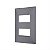 PLACA PIAL PLUS+ 4X2 2 MODULOS HORIZONTAL 618506CZ - Imagem 1