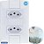 TOMADA ARIA DUPLA 2P+T 20A 250V BR C/PLACA 57241/006 - Imagem 1