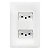 TOMADA ZEFFIA DUPLA 2P+T 10A 250V 680111 - Imagem 1