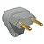 PLUGUE MACHO TRIANGULAR 2P 10A 57402/106 TRAMONTINA - Imagem 1