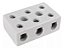CONECTOR TRIPOLAR PORCELANA CB10MM 50A 7665 GEMER - Imagem 1