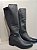 345801 BOTA CANO LONGO COURO ATANADO NAPOLI/TECIDO LYCRA PTO/OURO/PRETO - Imagem 1