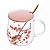 Caneca de Vidro com Tampa e Colher Sakura - Imagem 3