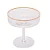 Conjunto 2 Taças de Vidro Coupe com Borda Dourada Lines - Imagem 1