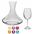 Kit Decanter com 6 taças e 6 marcadores - Imagem 1