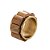 Conjunto 4 Anéis para Guardanapos Alumínio Bambu Dourado - Imagem 1