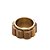 Conjunto 4 Anéis para Guardanapos Alumínio Bambu Dourado - Imagem 3