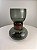 VASO DECORATIVO EM VIDRO FUME COM DETALHE CENTRAL EM METAL BRONZE - Imagem 5