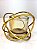 PORTA VELA VIDRO SODO-CALCICO C/SUPORTE METAL DOURADO 11X8CM - Imagem 3