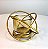 PORTA VELA VIDRO SODO-CALCICO C/SUPORTE METAL DOURADO 11X8CM - Imagem 5