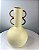 VASO DECORATIVO EM METAL COR CREME COM ALCAS MARROM 20CM X 20CM X 33CM - Imagem 3