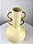 VASO DECORATIVO EM METAL COR CREME COM ALCAS MARROM 20CM X 20CM X 33CM - Imagem 5