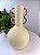 VASO DECORATIVO EM METAL COR CREME COM ALCAS MARROM 20CM X 20CM X 33CM - Imagem 6