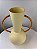 VASO DECORATIVO EM METAL COR CREME COM ALCAS MARROM 26,5CM X 18CM X 38CM - Imagem 2