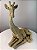 Girafa Decorativa de Resina Dourada - Imagem 1