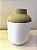 Vaso de Resina Branca com cor Madeira - Imagem 2
