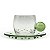 Conjunto de Xícaras e Pires em Vidro Detalhe Esfera Verde 6Pcs 120ml - Imagem 1