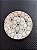 Prato de Sobremesa Cerâmica Colmeia Off White c/ Borda Ouro 20cm - Imagem 1