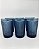 Conjunto 6 Copos Alto de Vidro Bico de Jaca Azul - Imagem 1